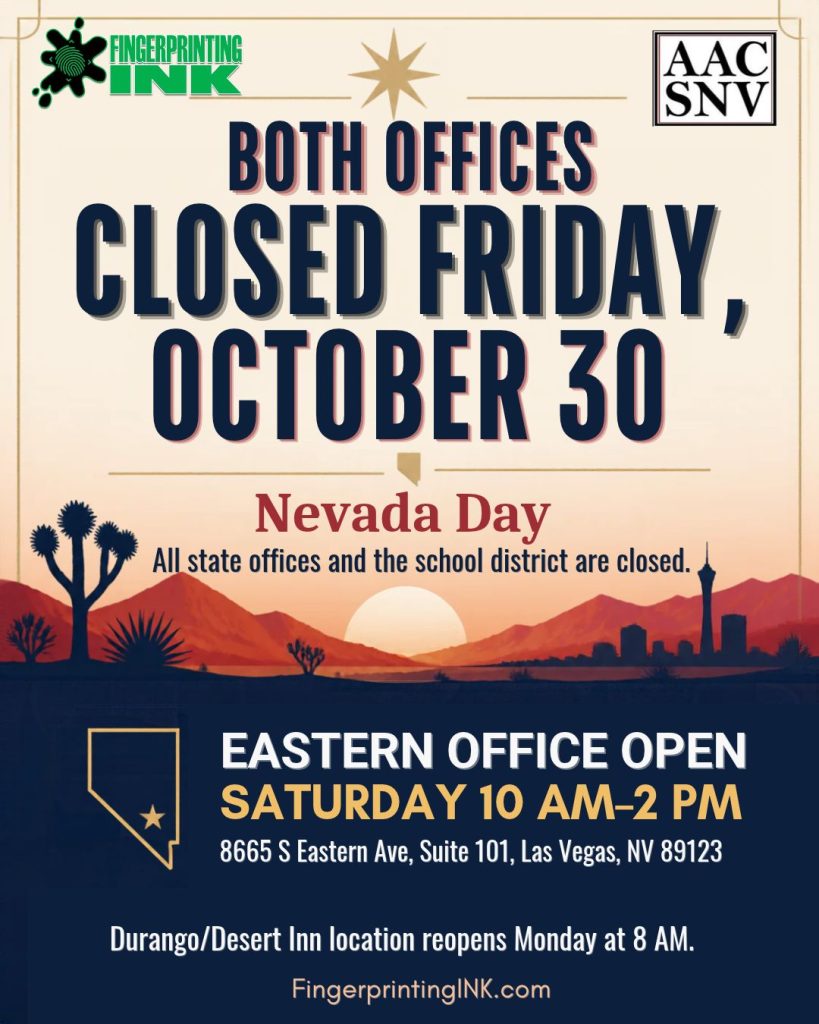 Nevada Day Closure